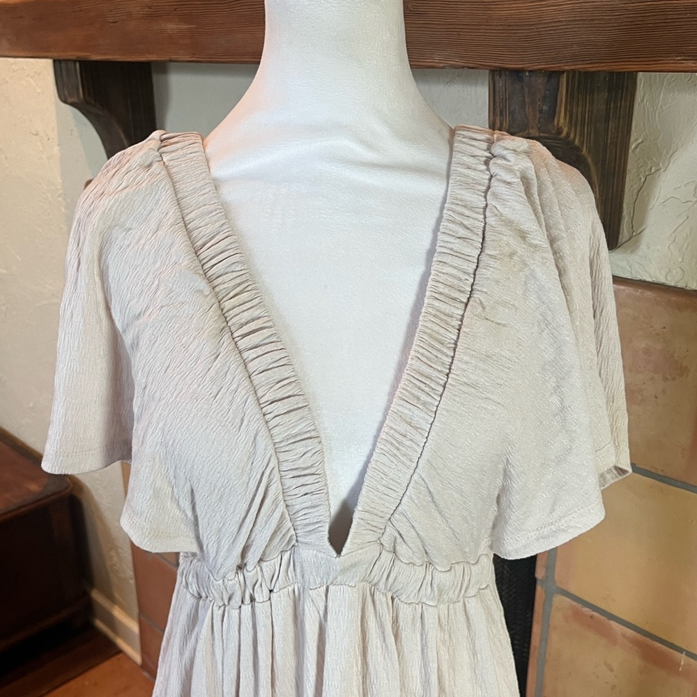 Free People Beach La La Maxi Dress, Salt, size M - Picture 2 of 9